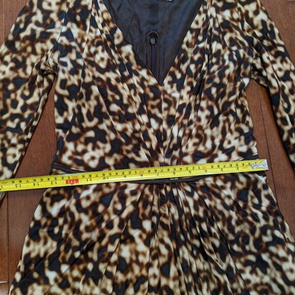 Valentino Hiver 2008 women's leopard print long sleeve dress in size small - Picture 9 of 9